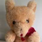 Vintage Eden Toys Teddy Bear Plush 11  Tan Jingle Bell 1980s Stuffed Animal