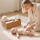 Diaper Caddy Organizer  Hand Rattan Nursery Baby Basket Changing Table Organi   