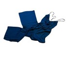 Victoria   s Secret Small Black Jumpsuit Wide Leg Satin Strappy Ruffle Open Back