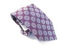 Tasso Elba Messina Geo Print Burgundy Red Purple 3 Inch Width 100  Silk Neck Tie