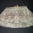 Dayton s Beaded Evening Bag Clutch Purse With Chain Strap And Pearl Clasp