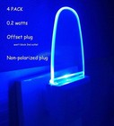 4 Pack Night Light Lamp With Dusk To Dawn Sensor  Plug In  Blue Led Night Light