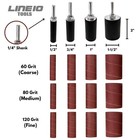 16pk Sanding Drum And Sleeves Set For Drill  2  Long 60  80  120 Grit Wood Metal
