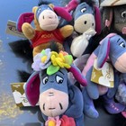 Vintage 1990s Disney Store Eeyore From Winnie The Pooh Plush Bean Bag Lot Of 6