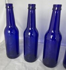 6 Cobalt Blue Beer Bottles Brewing Vases Flowers Crafts Wedding Herbs Wind Chime