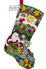 Diy Bucilla Night Before Christmas Santa Christmas Felt Stocking Kit
