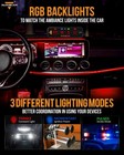 Auxbeam Rgb Slim 4 Gang Switch Panel  For Truck Suv Utv Atv Marine Rv Camper Van