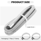 59 Diesel Heater Exhaust Pipe stainless Steel Flexible Exhaust Pipe With 2 Ho   
