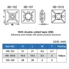 100 Pcs 3 4  White Self Adhesive Cable Zip Tie Mounts Wire Cable Clips Holder   