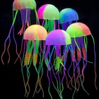 6pcs Jellyfish Aquarium Decoration Artificial Glowing Effect Fish Tank Ornaments