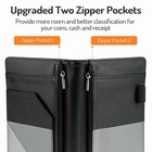 Server Book With 2 Zipper Pockets Leather Server Books For Waitress