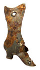 Circa 1900 Brand Unknown Tall Ladies Shoe Tin Cut Plug Tobacco Tag