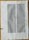 Decorative Incunable Leaf Biblia Latina Amerbach Basel  d  - 1481