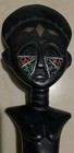African Wooden Statue Hand Carved Tall Figure  Tribal Art  Made In Ghana