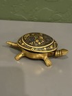 Vintage Boj Eibar Spain Damascene Turtle Desk Bell Wind-up Mechanical - Working