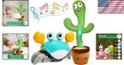Bright Dancing Talking Cactus And Crawling Crab Toys - Ideal Gift For Kids