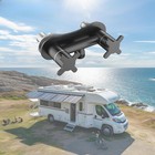 All Metal Rv Shower Faucet  Matte Black  Stainless Steel  4 In 