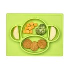 2 X Nuby Baby kids Monkey Animal Placemat Nonslip Silicon Food Section Plate 6m 