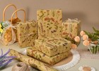 Vintage Floral Wrapping Paper Roll  17 Inches X 16 5 Feet  Kraft Paper With W   