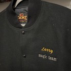 Vtg 1980s Men   s Leather And Wool Varsity Bomber Magic Team Jacket Size L