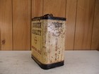Vintage Quaker Quality Oil  2 Gallon Motor Oil Empty Metal Can Omaha Nebraska