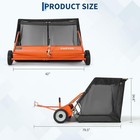 42  Tow-behind Lawn Sweeper For Atv Utv Grass Collection W leaf Collector Hopper
