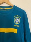 Brazil Football Shirt Soccer Jersey Brazilian Size 3xl Blue Yellow 21  Armpit