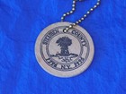 Wooden Nickel Keychain Steuben County Bicentennial Corning N y  1796-1996 Vtg