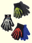 Boy s 6-12 Skeleton Gloves 2 Pack New Acrylic Royal Deluxe