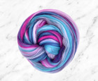 Hand Dyed Merino Roving  Wool Top  100 G  Bubblegum Surprise