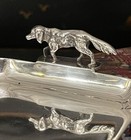 Exquisite Rare 19c Grogan Sterling Silver Spaniel Hunt Dog Tray Dish American 4   