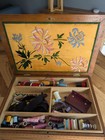 Very Beautiful And Large Sewing Box  Marquetry