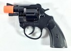 8 Ring Shot Cap Gun Black Novelty Police Pistol Revolver - Plastic - Halloween