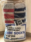 Vtg Kmart Grey Long Men s Stripe Tube Sock 6 Pair New Deadstock Retro Sz L 10-13