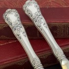 Buttercup Gorham New Dinner Knives Set Of Five  5  Sterling Silver 9 1 8  New
