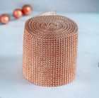 4 75  X 10 Yards Diamond Mesh Wrap Roll Rhinestone Bling Ribbon  24 Rows  