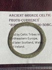 Ancient Crude Celtic Bronze Ring Proto-money 800-50 Bc  28mm Green Patina C213