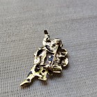 Vintage Gold Tone Metal Angel Cherub Brooch Pin  No Stone