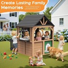 Clearance    Outdoor Wooden Playhouse With Kitchen Weather Proof Roof    Hot Hot