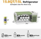 Portable Refrigerator 15 8 Quart 12 Volt Freezer  -4    68      For Camping  Truck