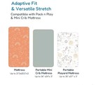 Pack And Play Sheets Fitted  Mini Crib Sheets 2-pack Sunny Safari 