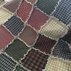 Handmade Rag Quilt  throw Primitive Homespun 