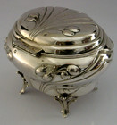 Stunning Large 282g Austrian Art Nouveau 800 Solid Silver Box