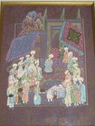 Antique Persian Miniature Painting - Finely Hand-painted - Gold Gilt Frame -nice
