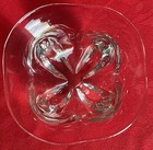 Orrefors Pinched Bowl Mid Century Modern Swedish Polished Base