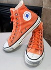 Converse 1990 Usa Made Orange Sz7 All Star Chuck Taylor Original Hi Top Sneakers