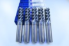 Lot   5   New 1 2  Garr  7 Flute Alcronos Coating 64148 Solid Carbide End Mills