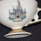Vintage Disneyland Castle Tinkerbell Footed Demitasse Teacup Gold Trim