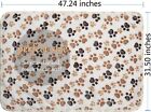 1 2m Large Warm Pet Mat Paw Print Cat Dog Puppy Fleece Soft Blanket Bed Cushion