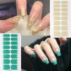 6 Sheets Gel Nail Strips Stickers - Decals Glitter Glossy Gel Nail Stickers 01